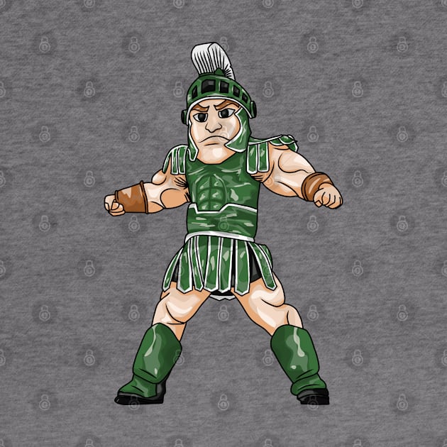 Spartans Michigan State University Sparty Mascot - Collage sports - Drawing style by thesportstation